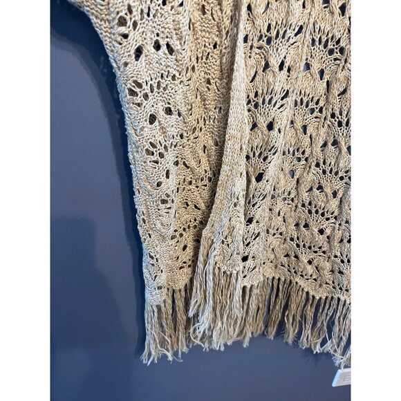 American Eagle Outfitters Cream Open-Knit Cardigan - Picture 3 of 8